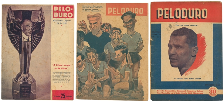 Lot of (3) 1950-1952 "Peloduro" Magazines From Obdulio Varela Estate